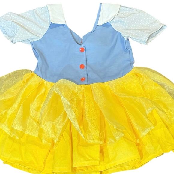 Wild Rich Kids 3/4T Snow White Dress Handmade Princess Costume Yellow Blue Red - Picture 6 of 6